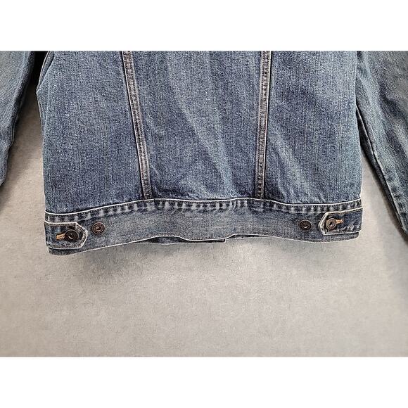 GAP Y2K Denim Jean Jacket‎ Women's Size Medium 100% Cotton With Faded Wash 2002 - Picture 9 of 16